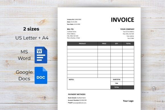 Download Minimalist Invoice Template - Premium Resources