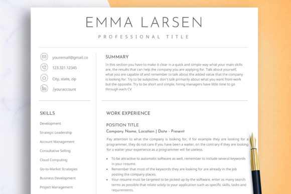 Download ATS Resume Template Word &amp; Google Docs - Premium Resources