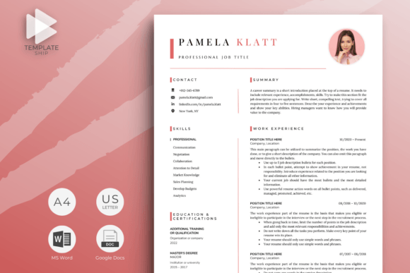Download Resume Template with Photo - Premium Bundle