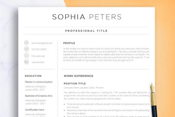 Download Modern Minimalist Resume Template - Premium Resources