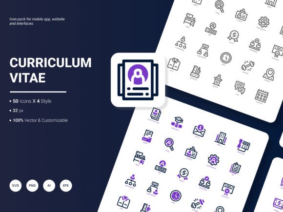Download Curriculum Vitae Icon Pack - Curriculum vitae Collection