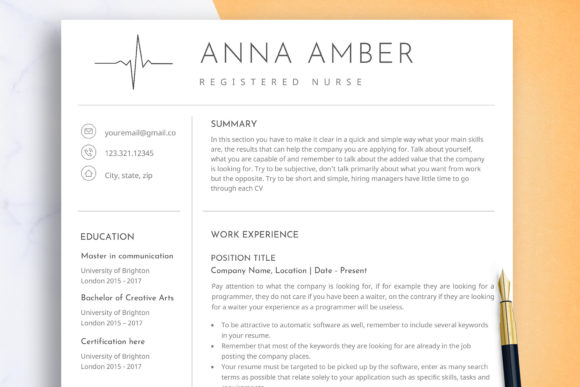 Download Nurse Resume Template Word &amp; Google Docs - Premium Resources